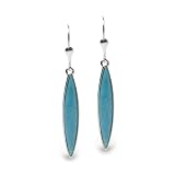 Kingman Teal Blue Turquoise Dangle Earrings