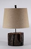 Faux Wood Short Rustic Table Lamp