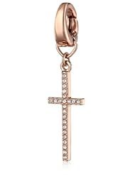 Fossil Cross Rose Gold Charm