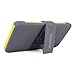 Cellularvilla Kickstand Case For ZTE Max N9520 (Boost Mobile) 3pc 3rd Gen Hard Soft Hybrid Kickstand Case with Holster Belt Clip Case Cover (Yellow Grey)