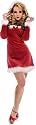 Sexy Hooded Ms Kringle Christmas Mini Dress