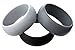 ThunderFit Silicone Wedding Rings for Men, Rubber Engagement Bands 8.7mm Wide 2mm Thick - 1/3/4/5/7 Variety Multipack (Black, Gray, Light Gray, 4.5-5 (15.7mm))