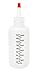 Vestil BTL-RC-6-LBL Low Density Polyethylene (LDPE) Round Graduated Dispensing Bottle with Label and Red Cap, 6 oz Capacity, Translucent