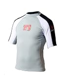  : Body Glove 540 Mens Short Arm Lycra Shirts Rash Guard (Black/White/Silver, Small)