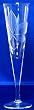 Individually Hand Etched Fleur De Lis Champagne Clear Glass 9.5"H Set / 4
