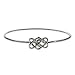 Jewelry : Eve's Addiction Sterling Silver Celtic Knot Bangle Bracelet