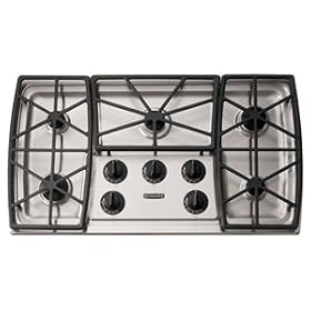 KitchenAid : KGCS166GSS 36in Gas Cooktop - Stainless Steel