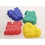 FOUR SHAPED INDIVIDUAL JELLY MOULDS