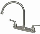31wLnkbQ2cL. SL160  8 Kitchen Deck Faucet, Satin Nickel Finish, Washerless   By Plumb USA