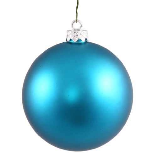 Vickerman 34848 – 3″ Turquoise Matte Ball Christmas Tree Ornament (12 pack) (N590812DMV)
