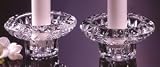 MOONLIGH CRYSTAL CANDLESTICKS - MOONLIGHT II COLLECTION 24% FULL LEAD 2 CRYSTAL CANDLESTICKS