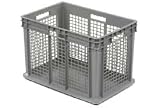 Akro-Mils Straight Container Mesh Sides Solid Base 23-3/4X15-3/4X16-1/8. Package of 2