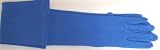 Imported Eighteen Inch Royal Blue Color Spandex Opera Gloves with for Wedding Prom Communion