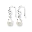 Sterling Silver White Cultured Pearl Earrings