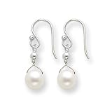 Sterling Silver White Cultured Pearl Earrings