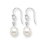 Sterling Silver White Cultured Pearl Earrings