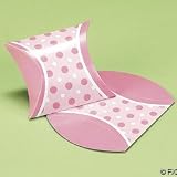 BABY SHOWER Girl Polka Dot Mini Favor Pillow Boxes