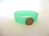 1" Green Glow in the Dark silicone wristband silicone bracelet (plain with no text)