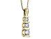 Diamond 3/4 Carat (ctw) Three Stone Pendant in 14K Yellow Gold with Chain
