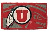 Utah Utes Welcome Mat Bleached