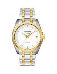 Tissot Couturier Automatic White Dial Two-tone Ladies Watch T0352072201100