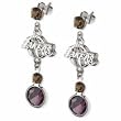 Los Angeles Lakers Rhodium Logo Earrings