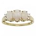 Opal & Diamond 3 Stone Ring in Solid Yellow Gold 