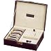 Search : Dark Brown Leather Four Watch Valet Jewelry Case Box