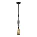 Murray Feiss P1226MBZ El Nido Collection 1-Light Mini-Pendant, Mocha Bronze Finish with Striated Ivory Glass Shade