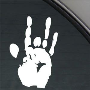 Jerry Garcia Handprint Grateful Dead White Sticker Decal Car Window Wall Macbook Notebook Laptop Sticker Decal