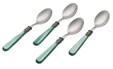 Rosanna Pearlized Green Napoleon Espresso Spoons, Set of 4