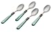 Rosanna Pearlized Green Napoleon Espresso Spoons, Set of 4