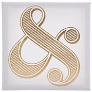 See Jane Work(R) Mix Match Wall Canvas, Ampersand, 9in.H x 9in.W, Gold/White