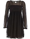 Black Florence is a beautiful mesh long sleeve dress with lace trim
