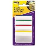 Post-it Durable Hanging File Folder Tabs, 2", Assorted Colors, 24/Pack MMM686A1