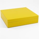Travel Matte Yellow Cigar Humidor + Humidifier 15-20 Ct