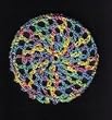 Rainbow Multi Classic Crocheted Hair Bun Cover- LARGE