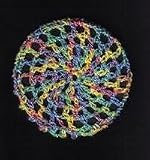 Rainbow Multi Classic Crocheted Hair Bun Cover- LARGE