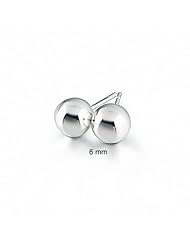 Bling Jewelry Sterling Silver Bead Ball Stud Earrings 6mm