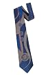 Loose Change Woven Tie in blue, taupe