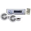 Pyle PLMRKT34WT In-Dash Marine AM/FM PLL Tuning Radio with USB/SD/MMC Reader
