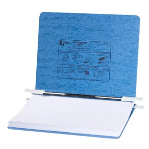 ACCO Pressboard Hanging Data Binder, 14-7/8 x 8-1/2, Light Blue