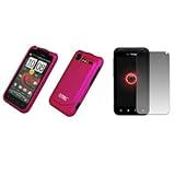 EMPIRE Hot Pink Rubberized Hard Case Cover + Screen Protector for Verizon H ....