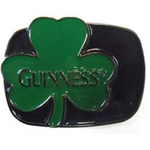 Mens Bioworld Guinness Clover Metal Belt Buckle