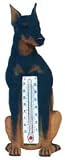 Outdoor Living : Doberman Thermometer