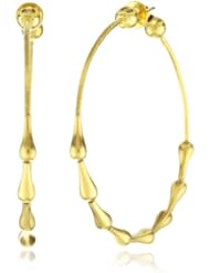 GURHAN "Spring" Gold Drop High Karat Gold Hoop Earrings