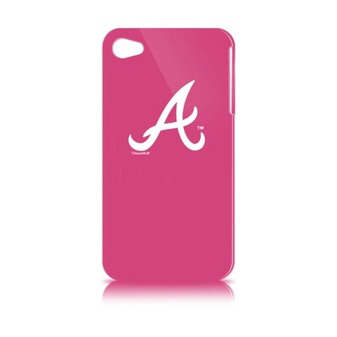 Tribeca  FVA4403 Varsity Jacket Pink Solo for iPhone 4, Atlanta Braves - Pink