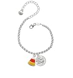 Candy Corn To The Moon and Back Charm Bracelet