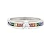 Stainless Steel Multi-Color Cubic Zirconia Rainbow Unisex Gay Lesbian Ring size 5-13 SPJ
