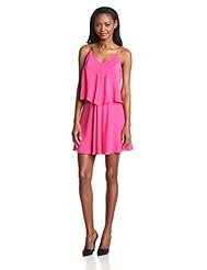 Elasticized   Waistline Silk  Dress